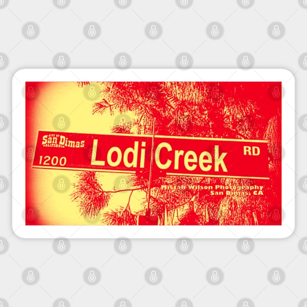 Lodi Creek Road, San Dimas, California by Mistah Wilson Sticker by MistahWilson